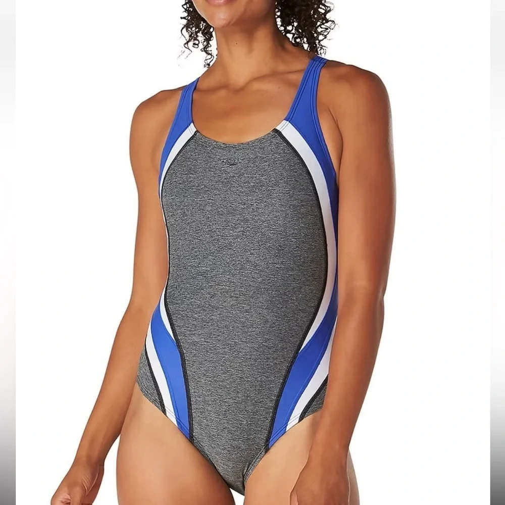 Speedo Heather Quantum Fusion Splice Women’s One Piece Swimsuit 14